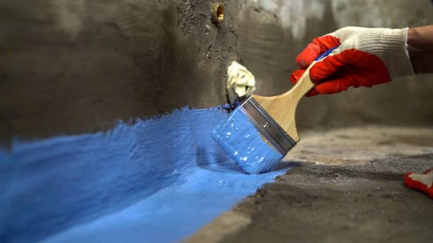 Commercial Exterior Waterproofing project at a Miami, IN business property by SJ Waterproofing Pros